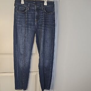 7 For‎ All Mankind Dark Blue Skinny Jeans